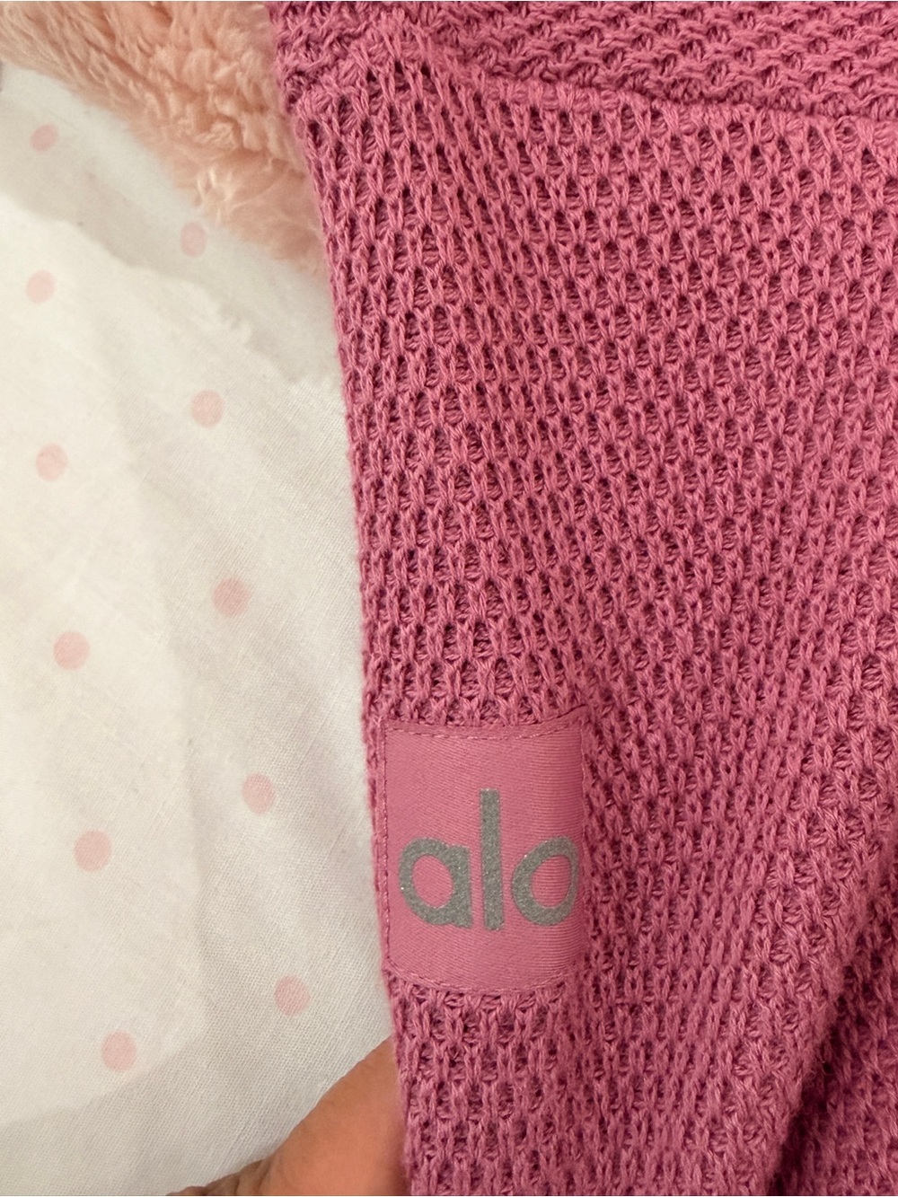 ALO Yoga Rose Varsity Knit Bomber Jacket - Picture 6 of 10